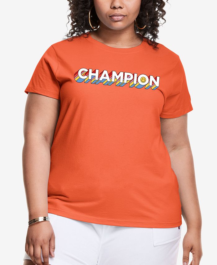 Champion Women's Classic Graphic Tee Orange Size 1X
