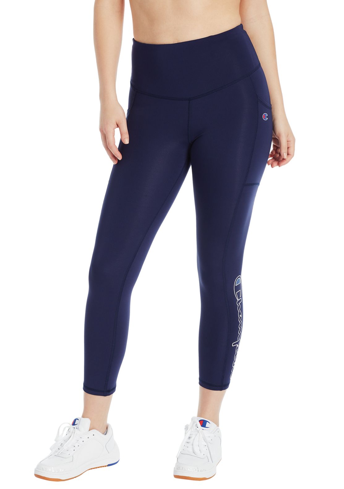 Champion Women's Double Dry High Waist Leggings Blue Size X-Small