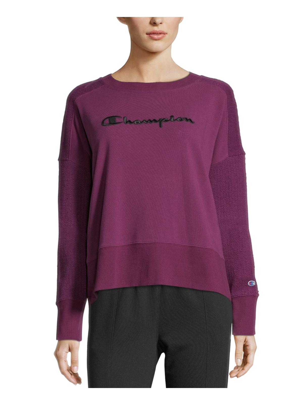 Champion Women's Logo Activewear Sweatshirt Purple Size XL