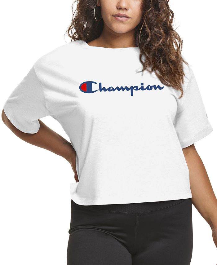 Champion Women's Logo T-Shirt White Size 1X