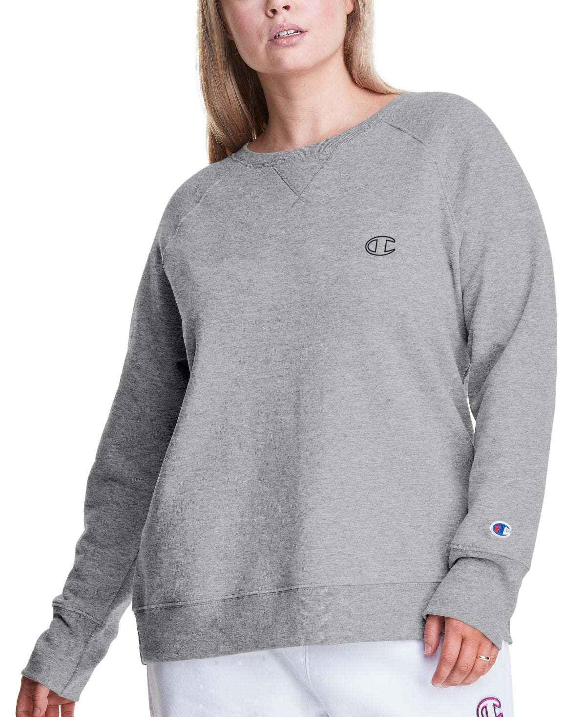 Champion Women's Power Blend Boyfriend Sweatshirt Gray Size XX-Large