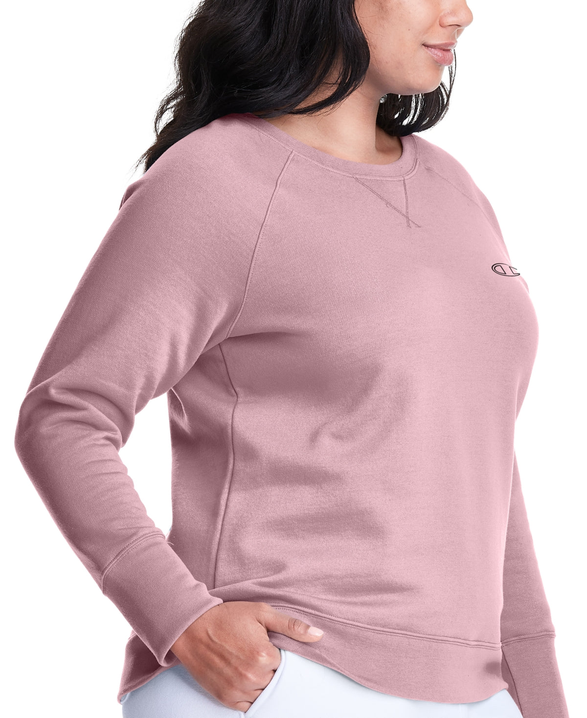 Champion Women's Power Blend Boyfriend Sweatshirt Pink Size 4X