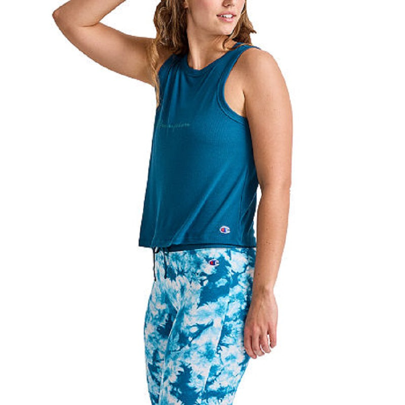 Champion Women's Scoop Neck Pajama Top Blue Size Medium