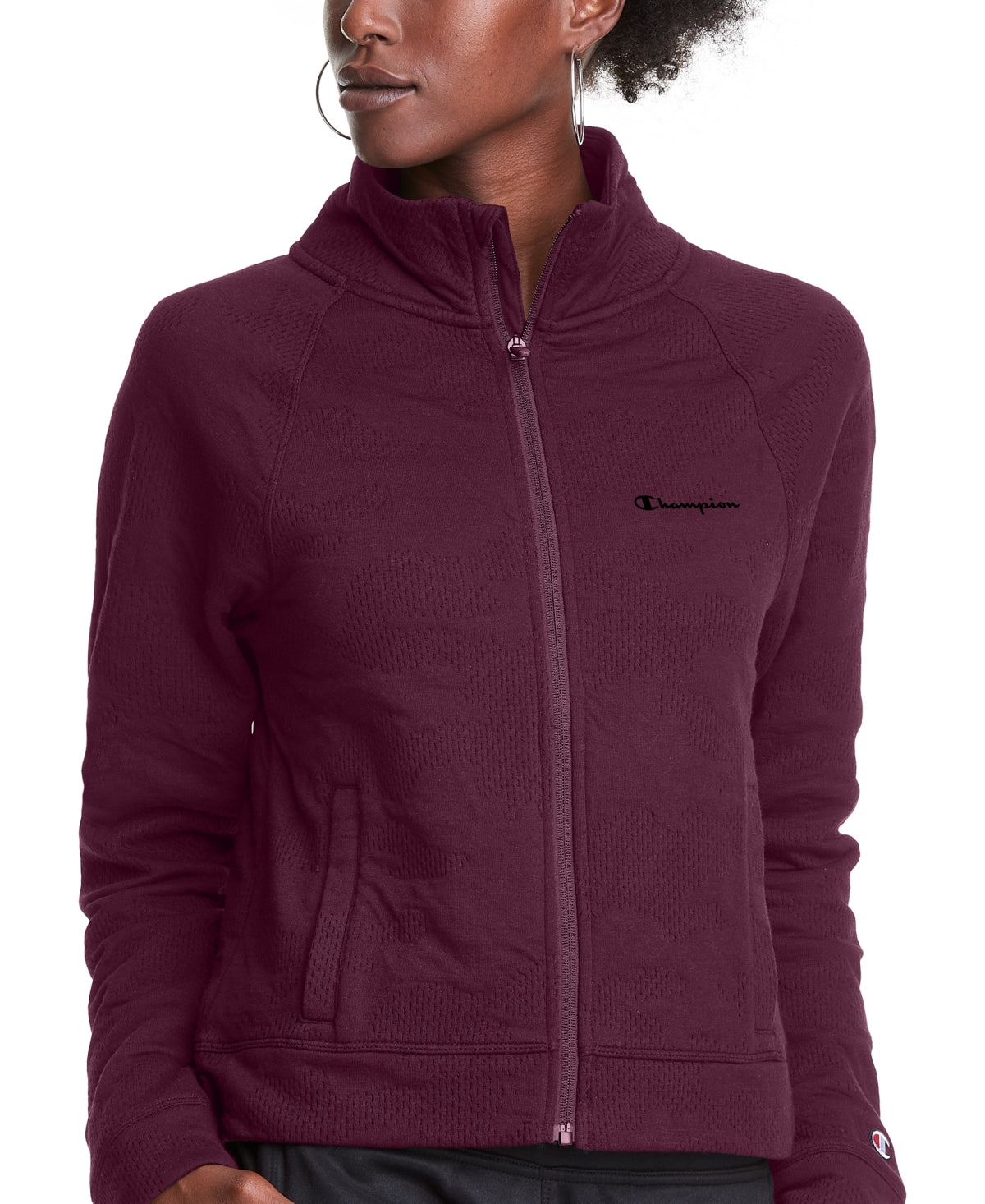 Champion Women's Sport Soft Touch Zipper Jacket Purple Size Small