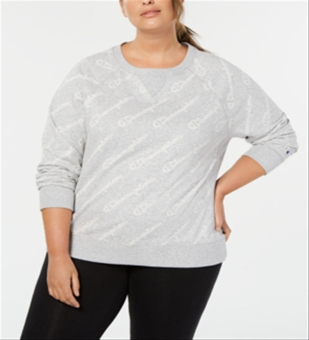 Champion Women's Workout Fitness Sweatshirt Gray Size -3XL