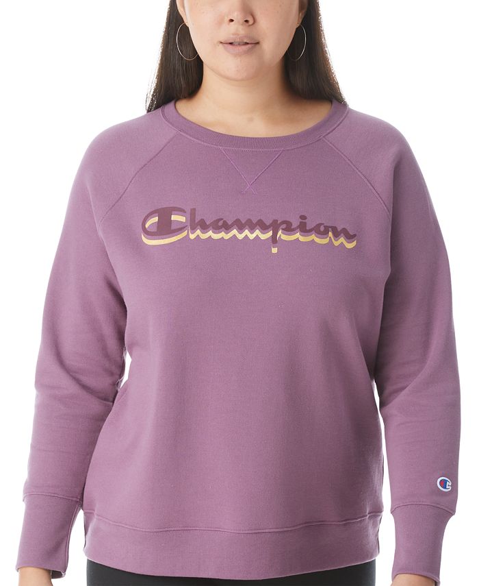 Champion Womens Midnight Aster Sweater Purple Size 1X