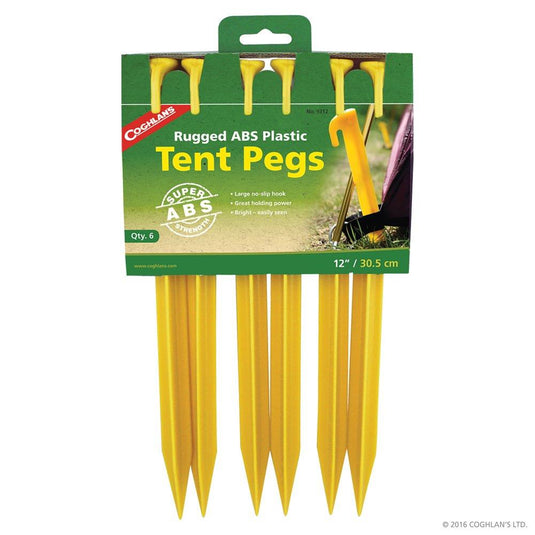 Coghlan's Rugged ABS Plastic Peg Tent Stakes 12"