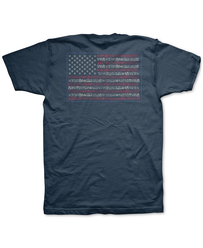 Columbia Men's Graphic Classic Fit T-Shirt Blue Size Medium