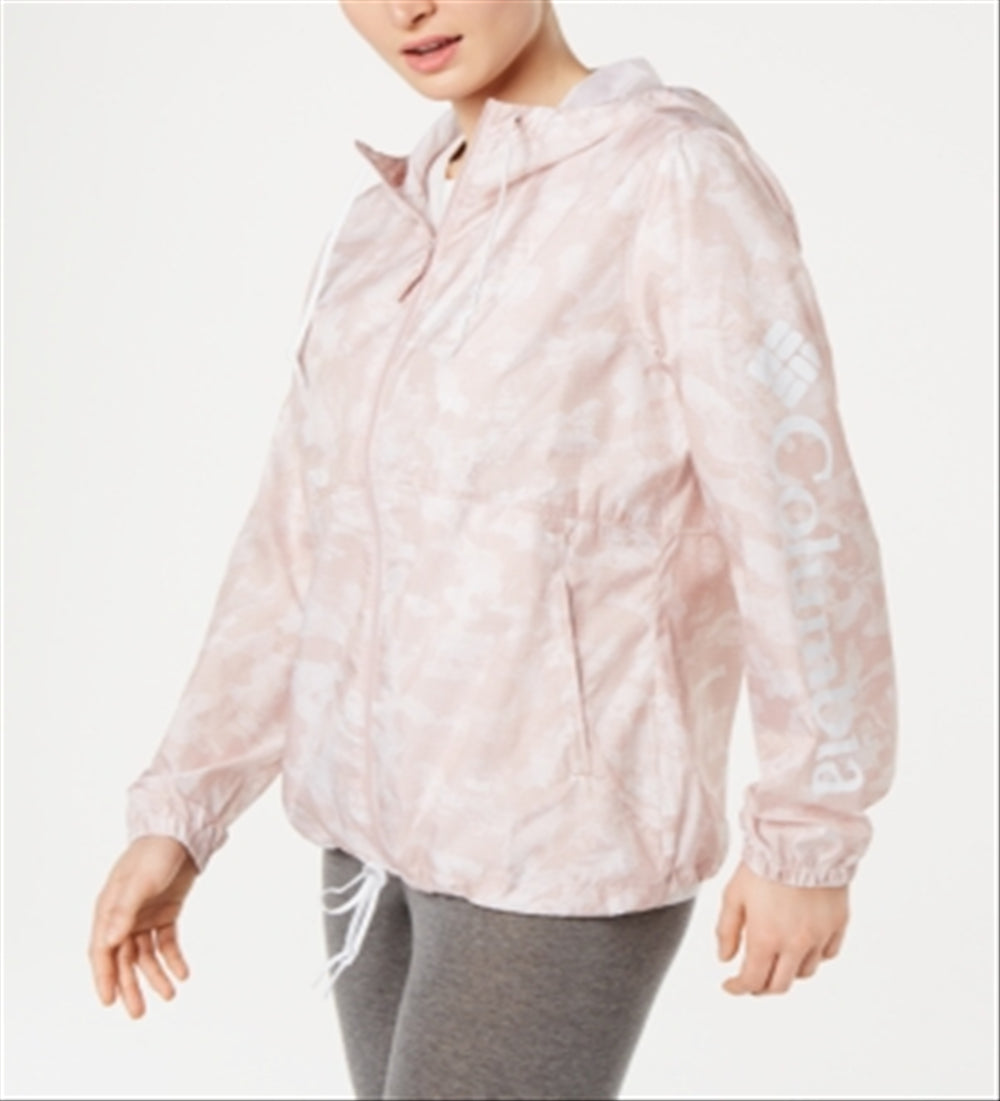 Columbia Women's Flash Forward Printed Windbreaker Pink Size Medium