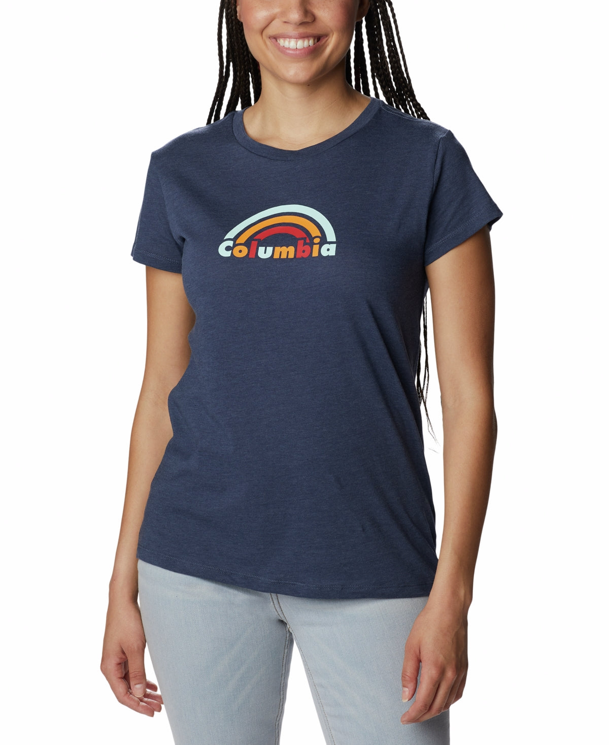 Columbia Women's Trek Logo Graphic Top Blue Size 1X