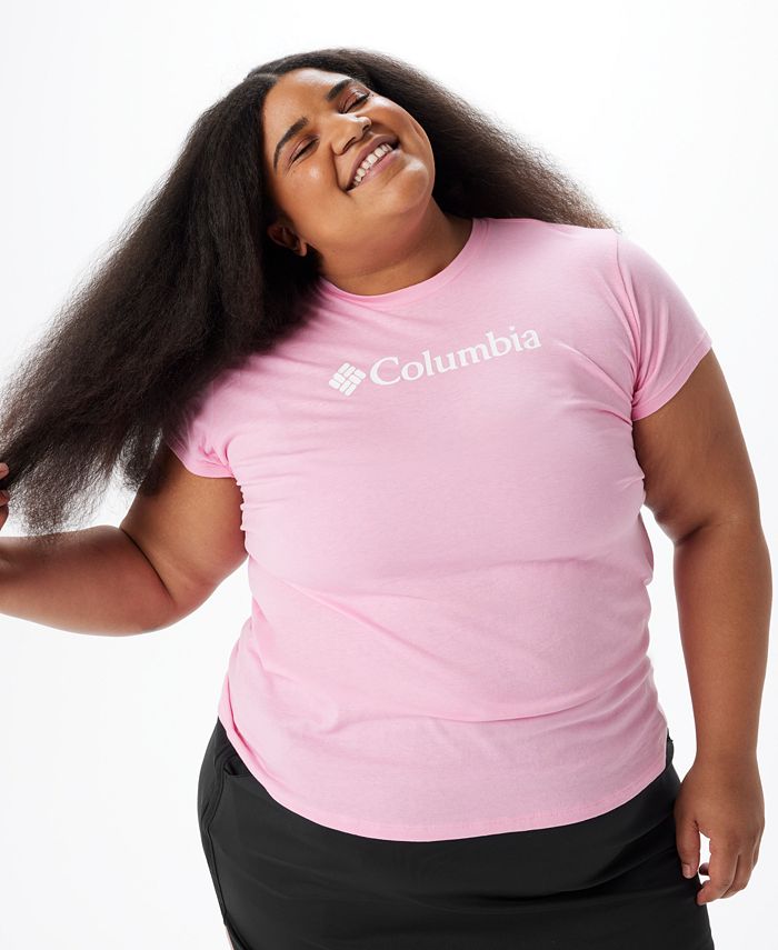 Columbia Women's Trek Logo Graphic Top Orange Size 1X