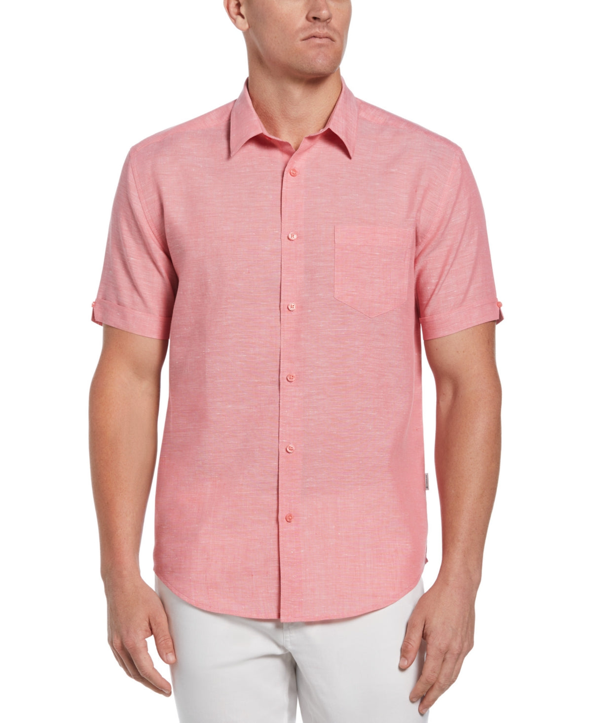 Cubavera Men's Tanner Travel Shirt Pink Size XX-Large