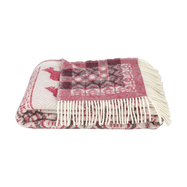 Dalarna Röd Wool Blanket