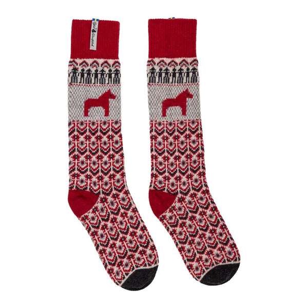 Dalarna Röd Wool Socks
