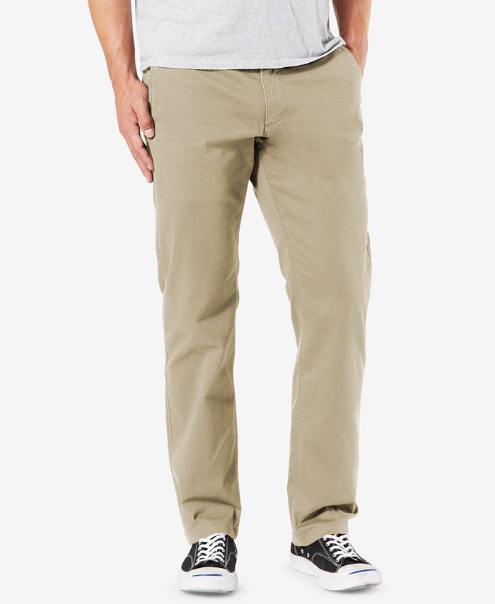 Dockers Men's Original All Seasons Tech Straight Fit Pants Brown Size 52X32