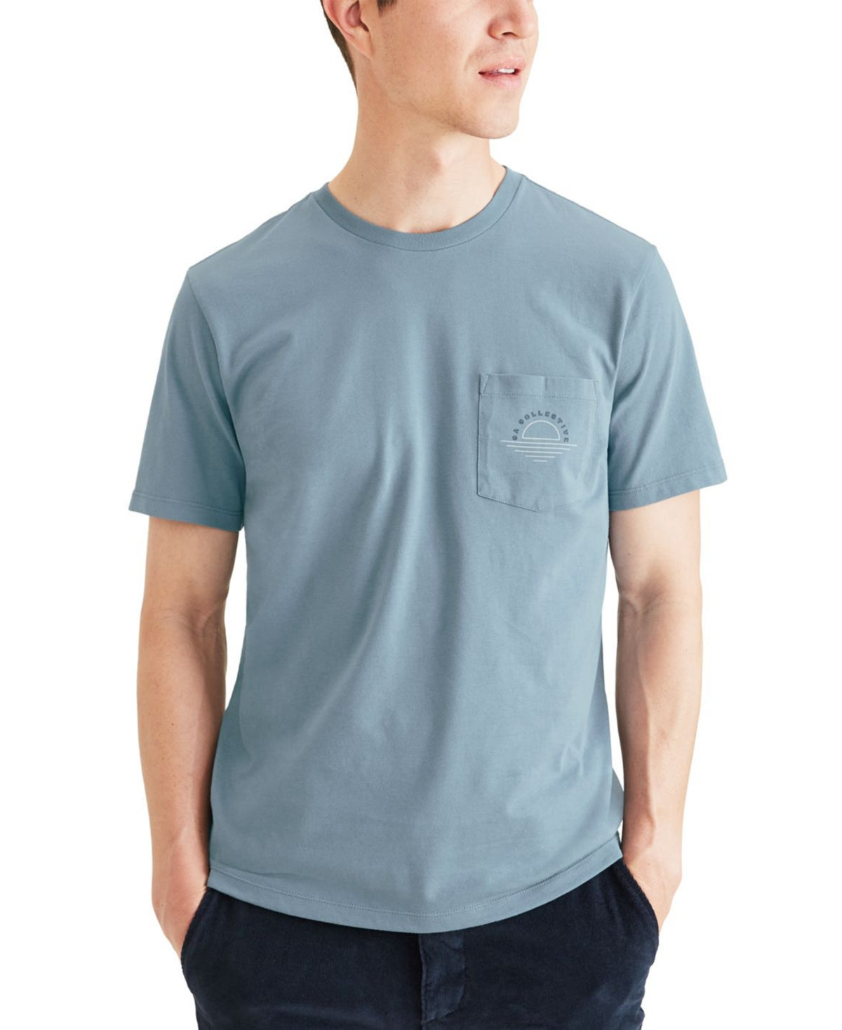 Dockers Men's Slim Fit Pocket Graphic T-Shirt Blue Size XX-Large