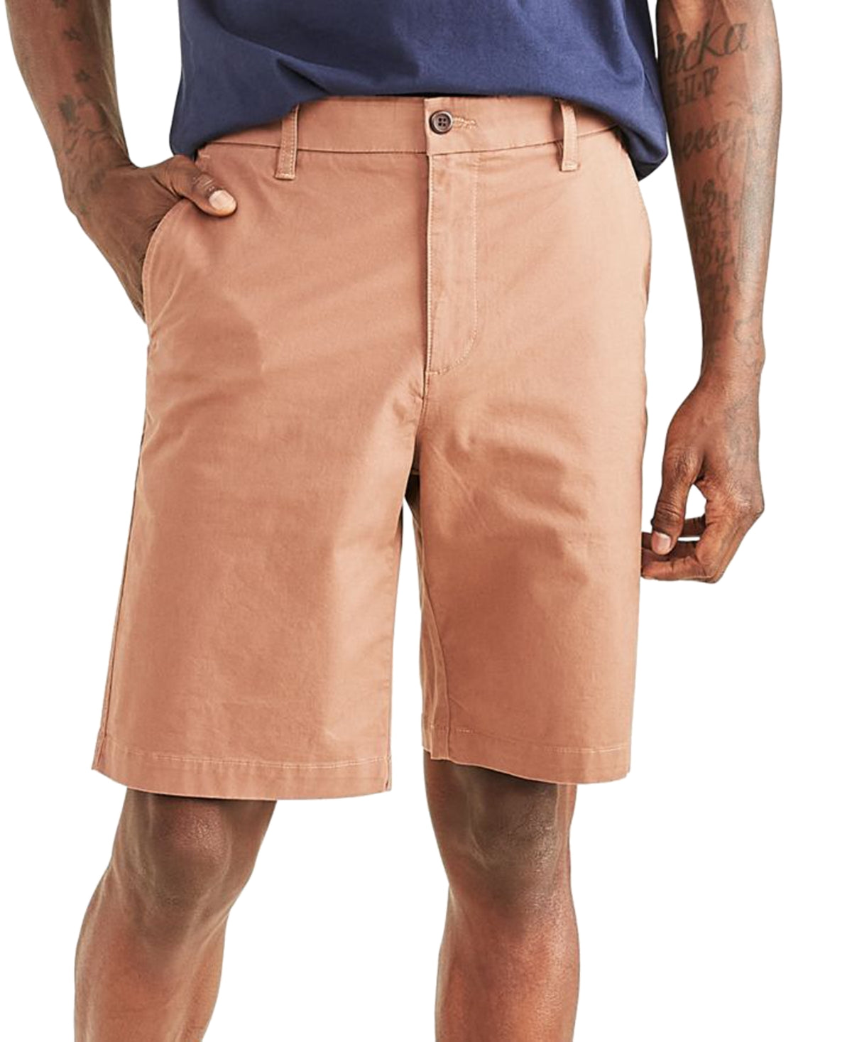 Dockers Men's Ultimate Supreme Flex Stretch Solid Shorts Brown Size 34