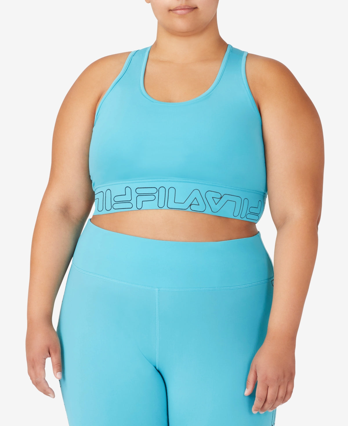 Fila Women's All Day Racerback High Impact Sports Bra Blue Size 2X