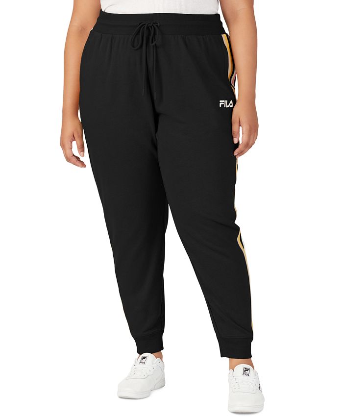 Fila Women's Clover Mid Rise Drawstring Jogger Black Size 3X