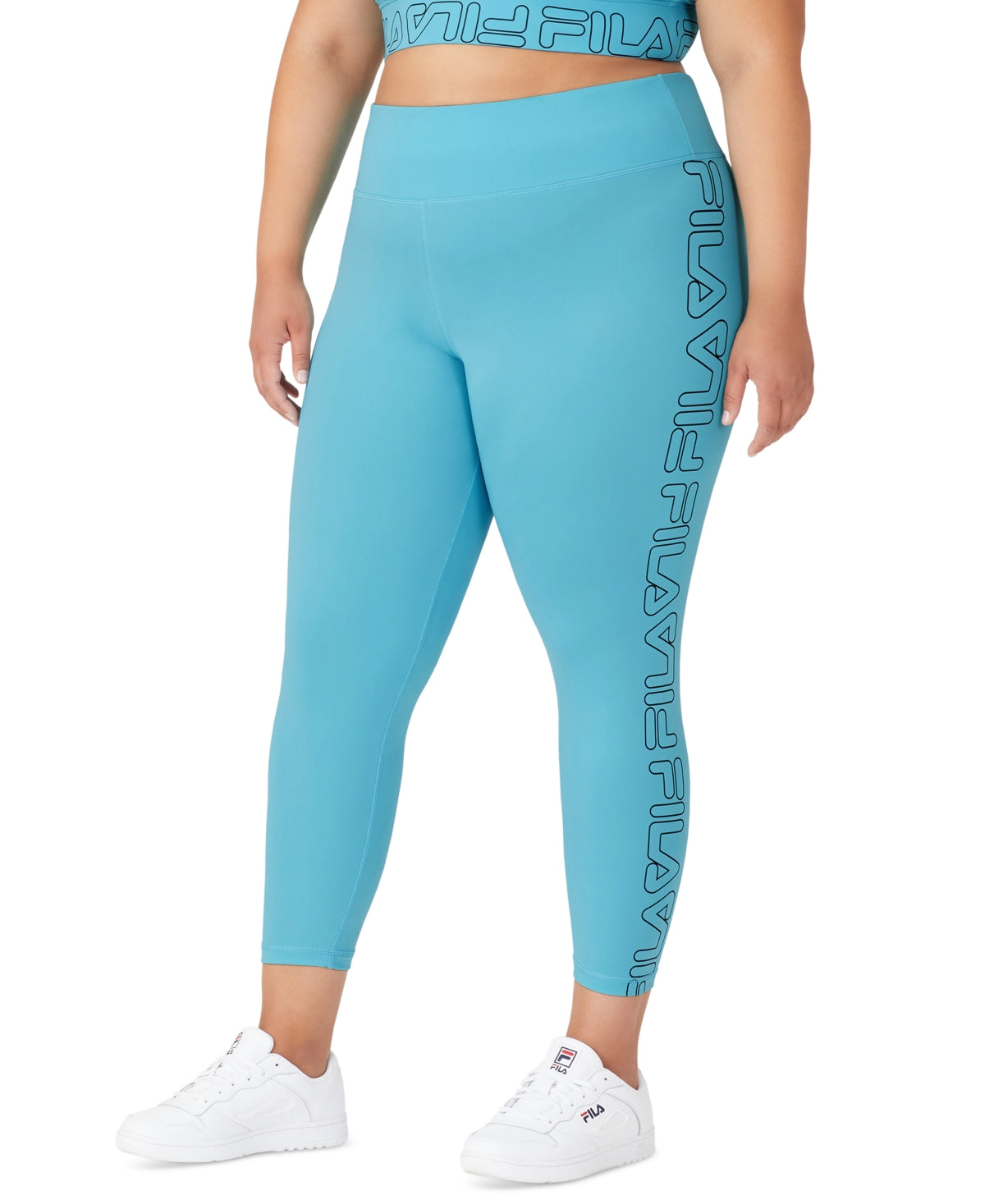 Fila Women's Logo 7/8 Leggings Blue Size 1X