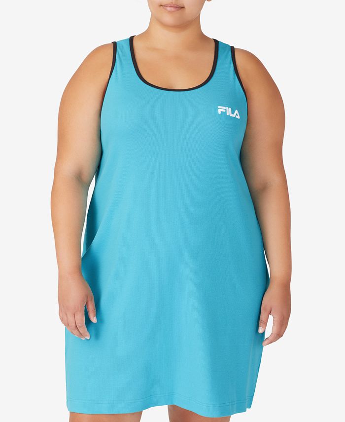 Fila Women's Plus Logo Tank Dress Blue Size 2X
