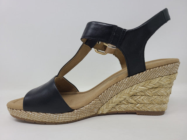 Gabor Women's Karen Wedge Sandel Black Size 10.5 B(M) US