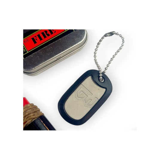 Grim Workshop Dog Tag: Magnesium Fire Starter Dog Tag Survival Necklace