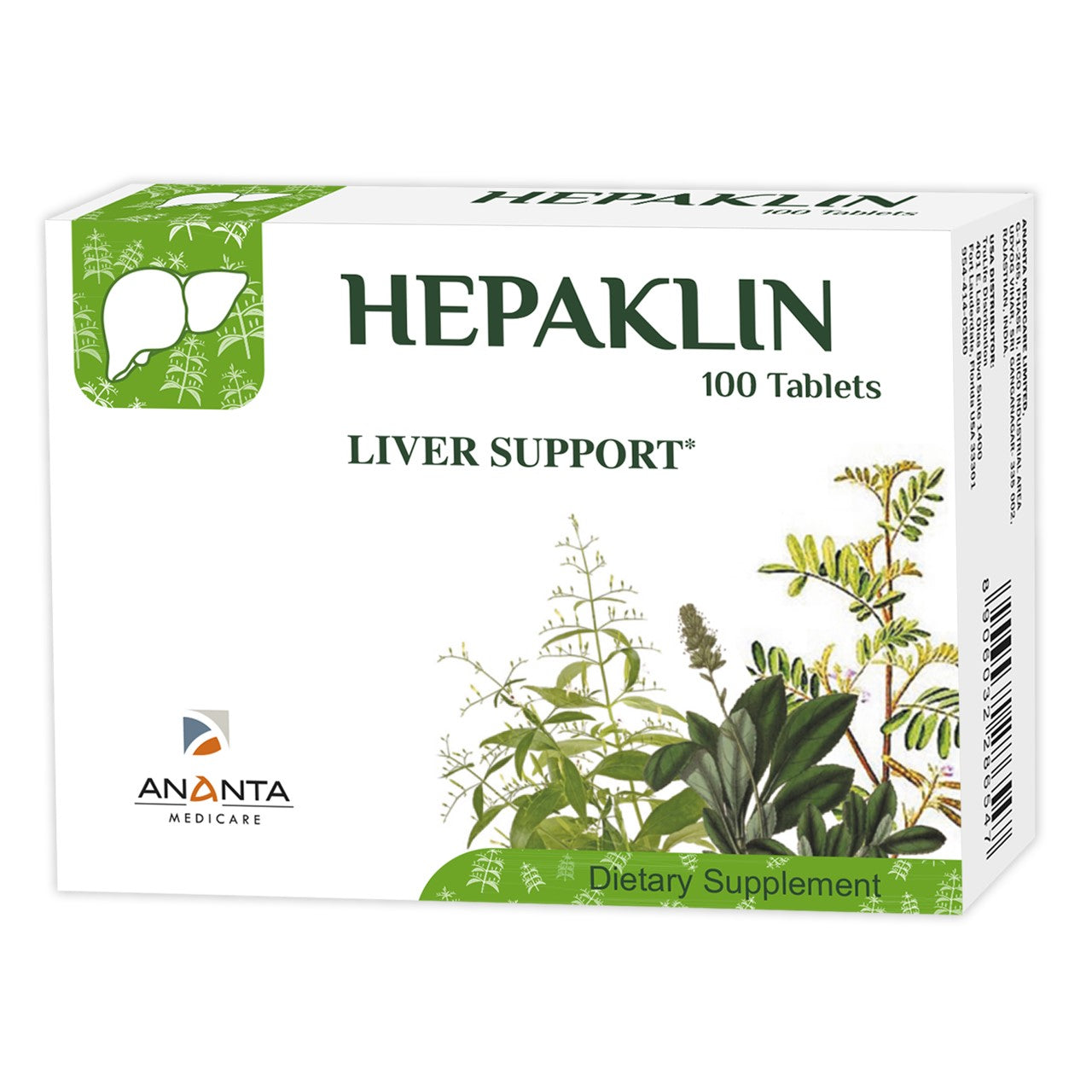 HEPAKLIN Ananta Medicare Limited Liver Support, Dietary Supplement - 100 Tablets