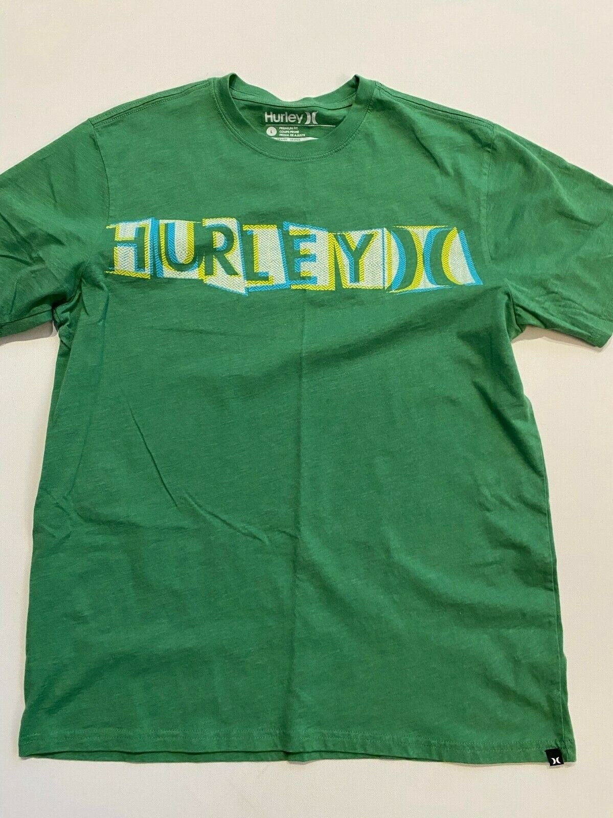 Hurley Men's Paradise Symmetry Graphic T-Shirt Green Size X-Large