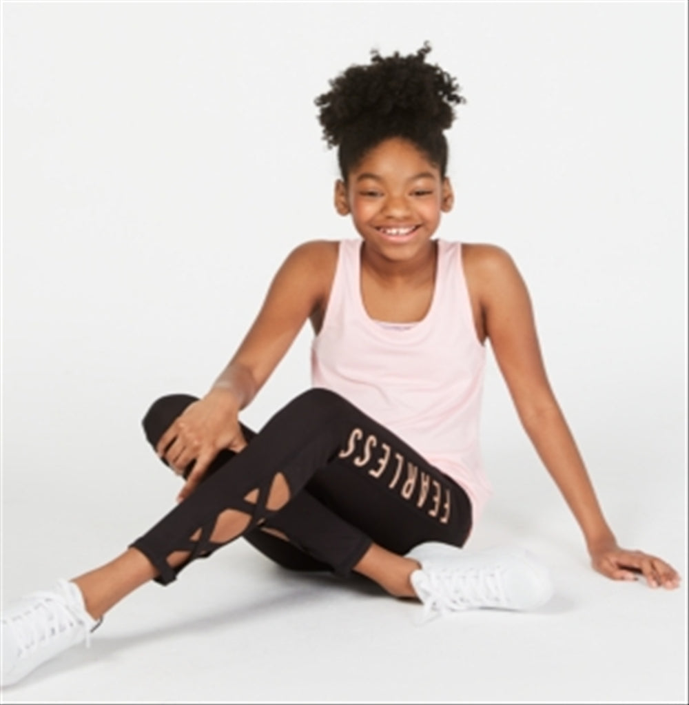ID Ideology Big Girl's Layered Look Tank Top Pink Size Small