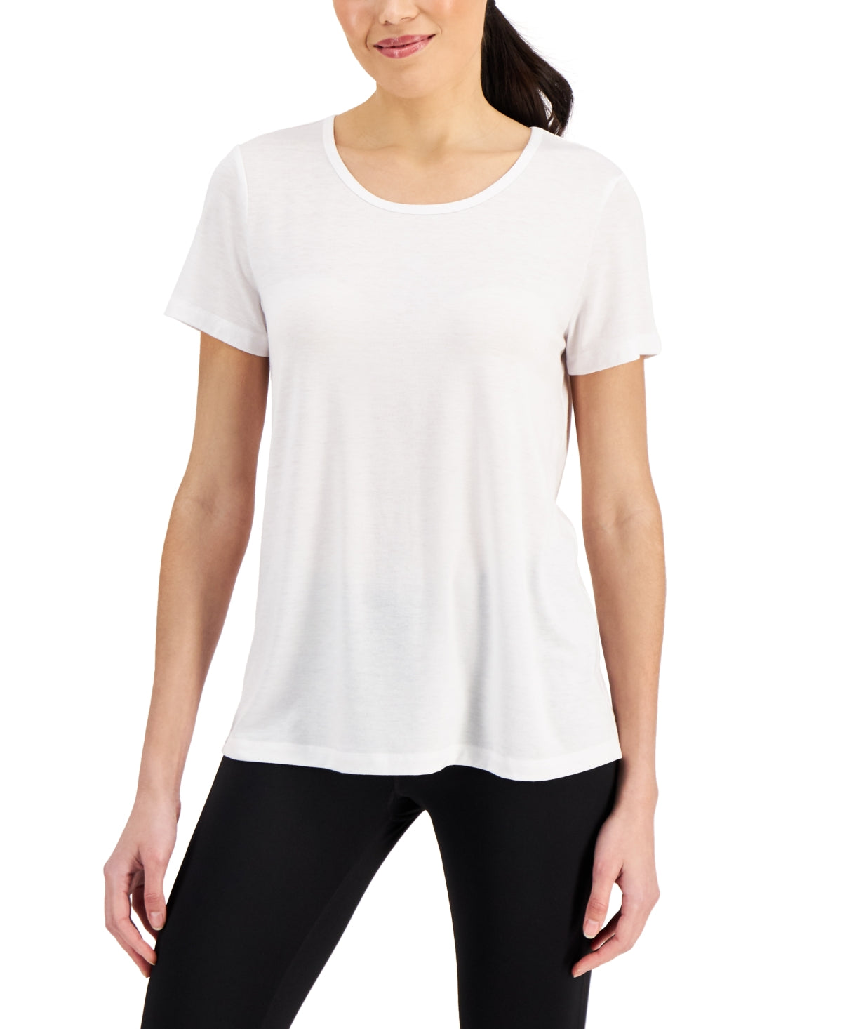 ID Ideology Women's Active Mesh Back T-Shirt White Size XX-Large