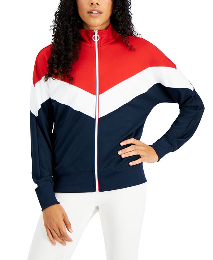 ID Ideology Women's Colorblocked Jacket Blue Size Large