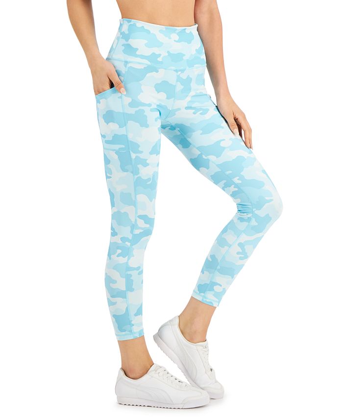 ID Ideology Women's Compression Active 7/8 Ankle Leggings Blue Size Medium