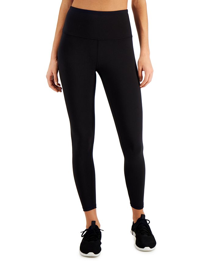 ID Ideology Women's Compression Back Zip 7/8 Leggings Black Size Medium