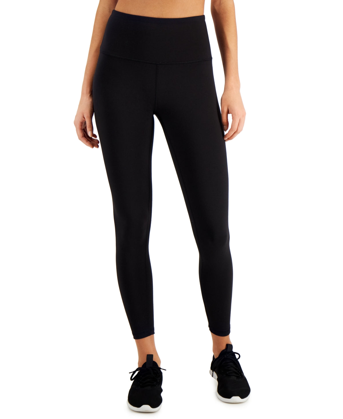 ID Ideology Women's Compression Back Zip 7/8 Leggings Black Size X-Large