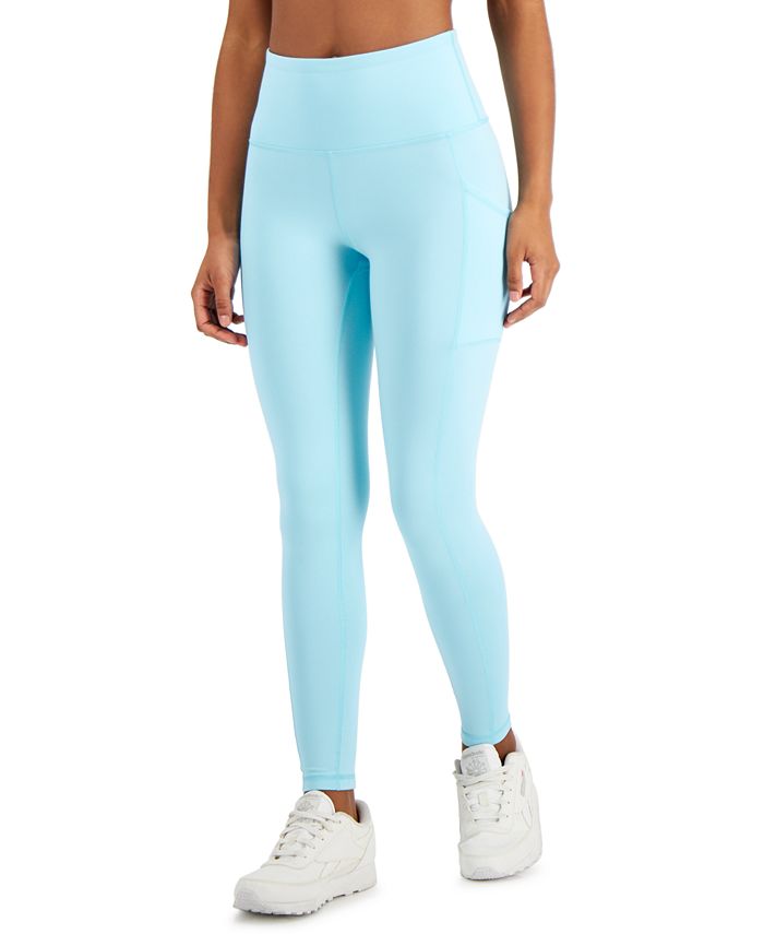 ID Ideology Women's Compression High Waist Side-Pocket 7/8 Length Leggings Blue Size X-Large