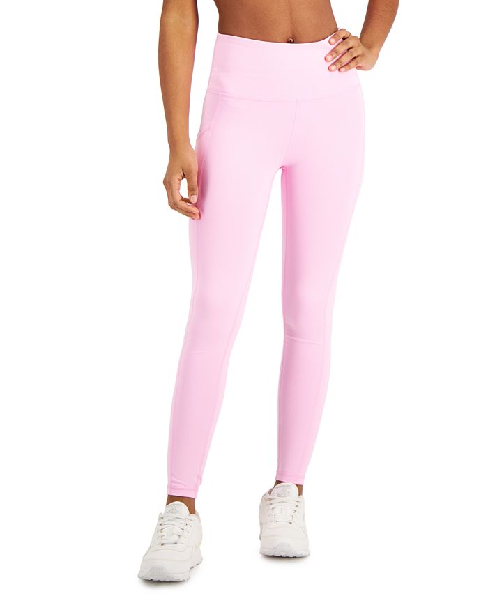 ID Ideology Women's Compression High Waist Side Pocket 7/8 Length Leggings Pink Size X-Small