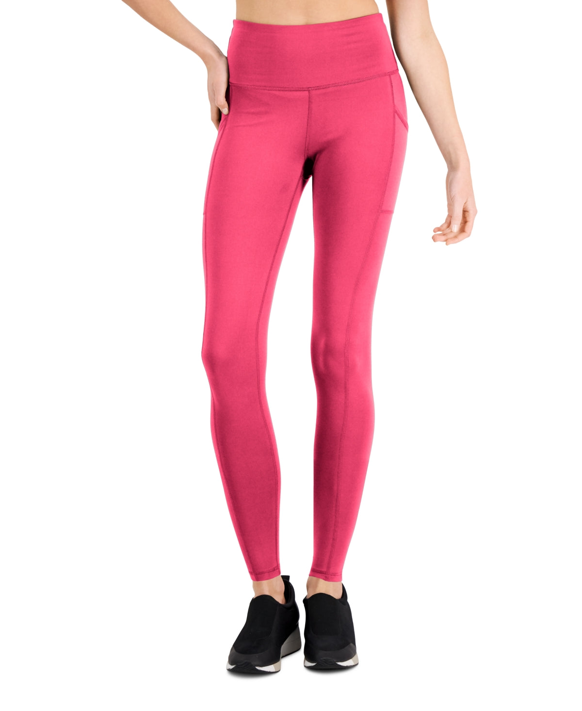 ID Ideology Women's Compression Pocket Full Length Leggings Pink Size X-Small