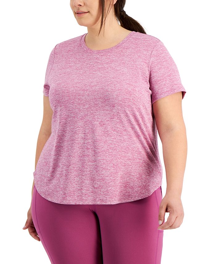ID Ideology Women's Crewneck T-Shirt Purple Size 2X
