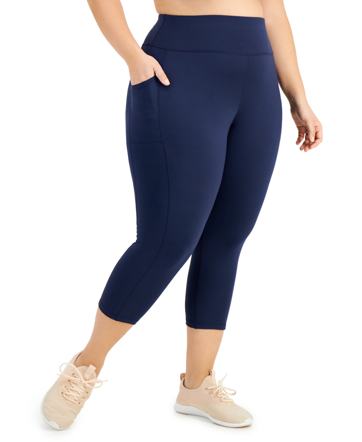 ID Ideology Women's Cropped Leggings Blue Size 1X