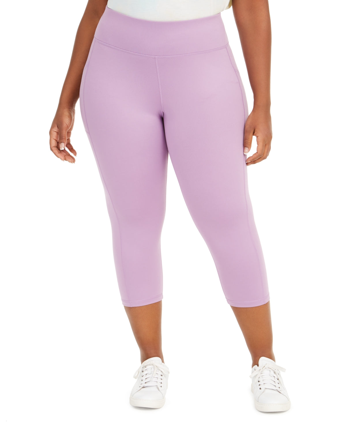 ID Ideology Women's Cropped Leggings Purple Size 3X