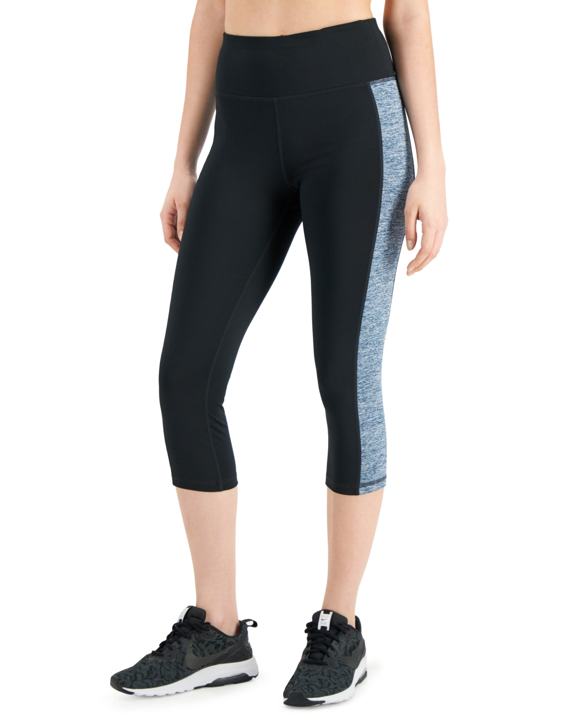 ID Ideology Women's Essentials Colorblocked Cropped Leggings Black Size S