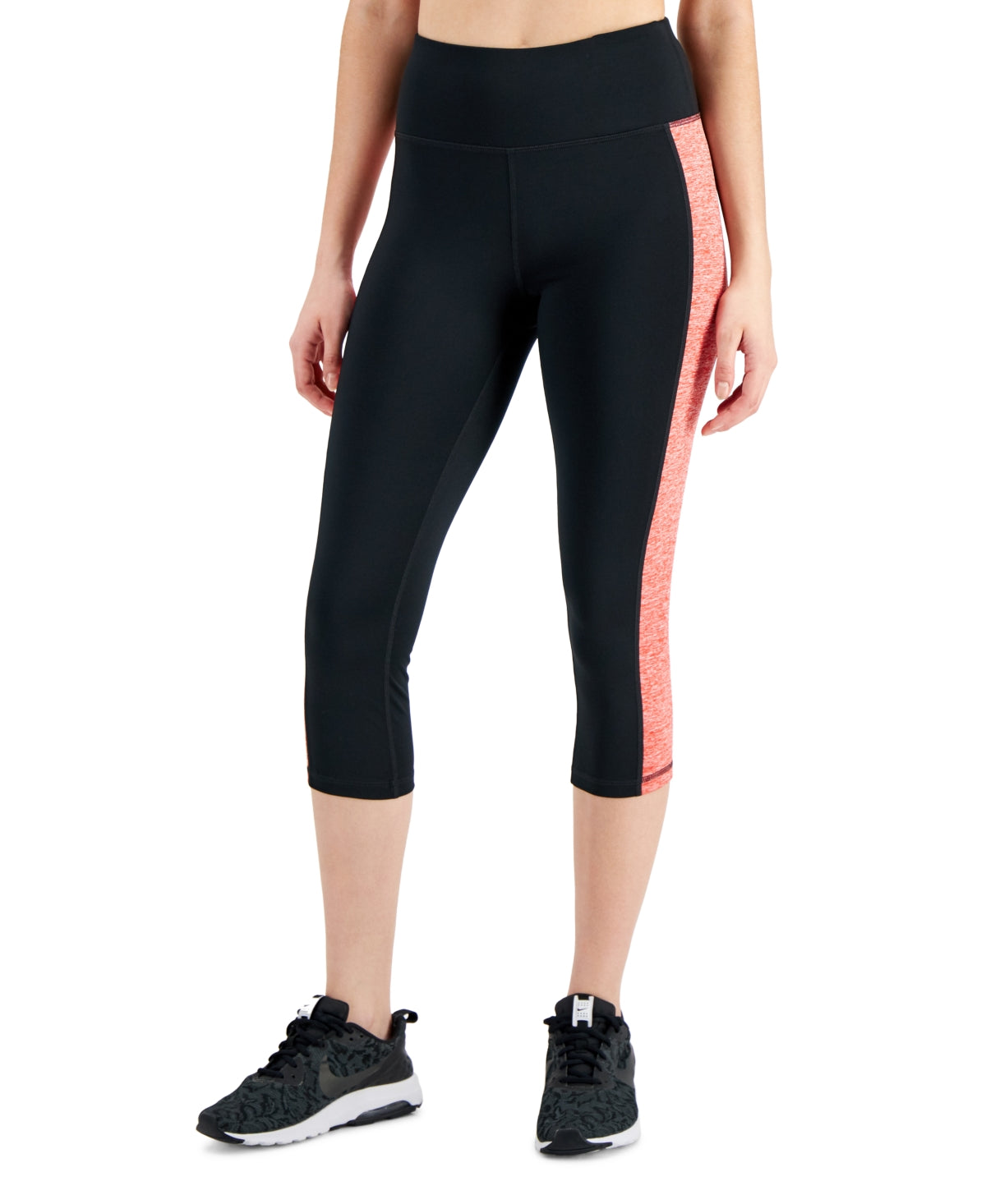 ID Ideology Women's Essentials Colorblocked Cropped Leggings Red Size X-Small