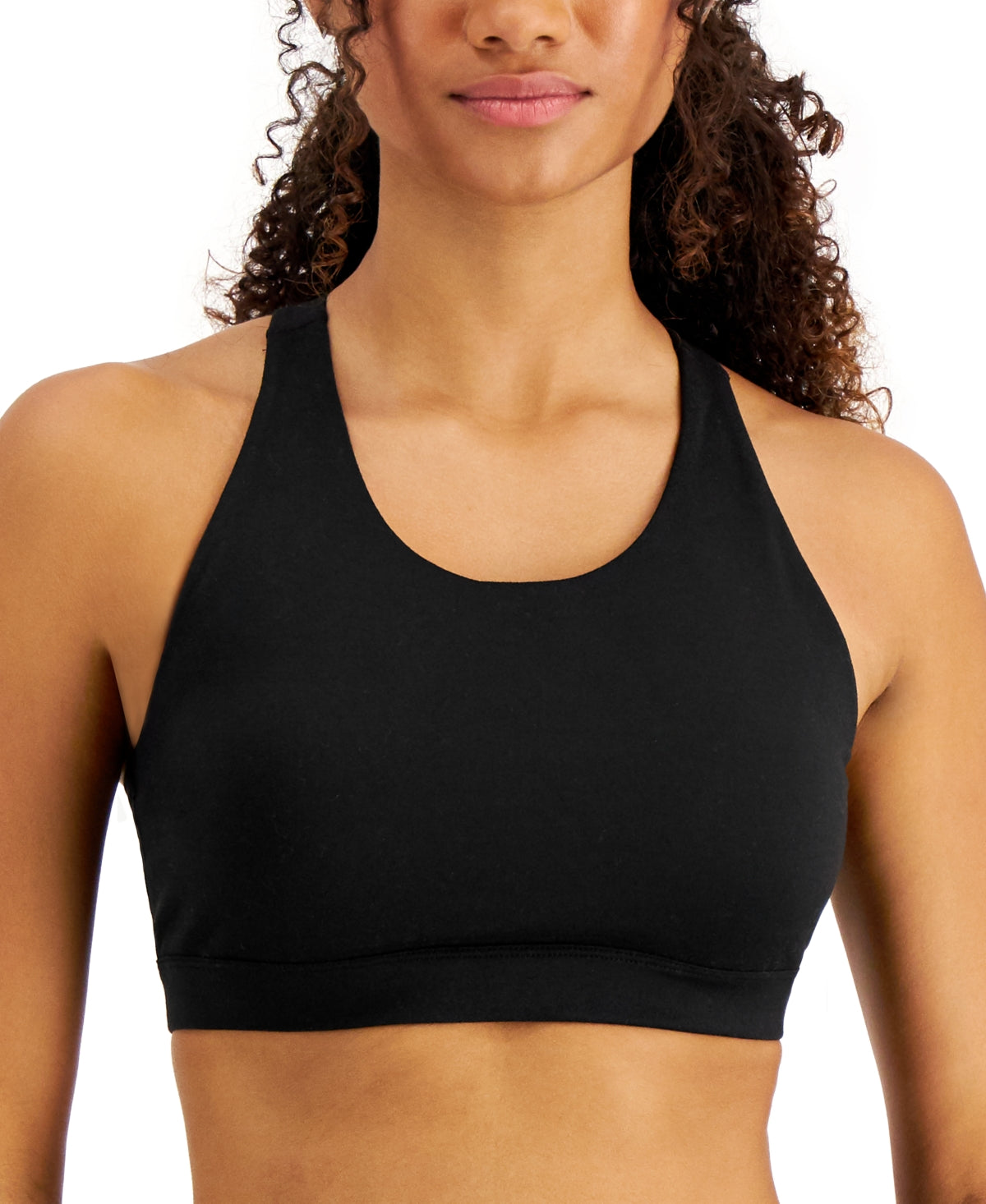 ID Ideology Women's Essentials Sweat Set Low Impact Sports Bra Black Size X-Small