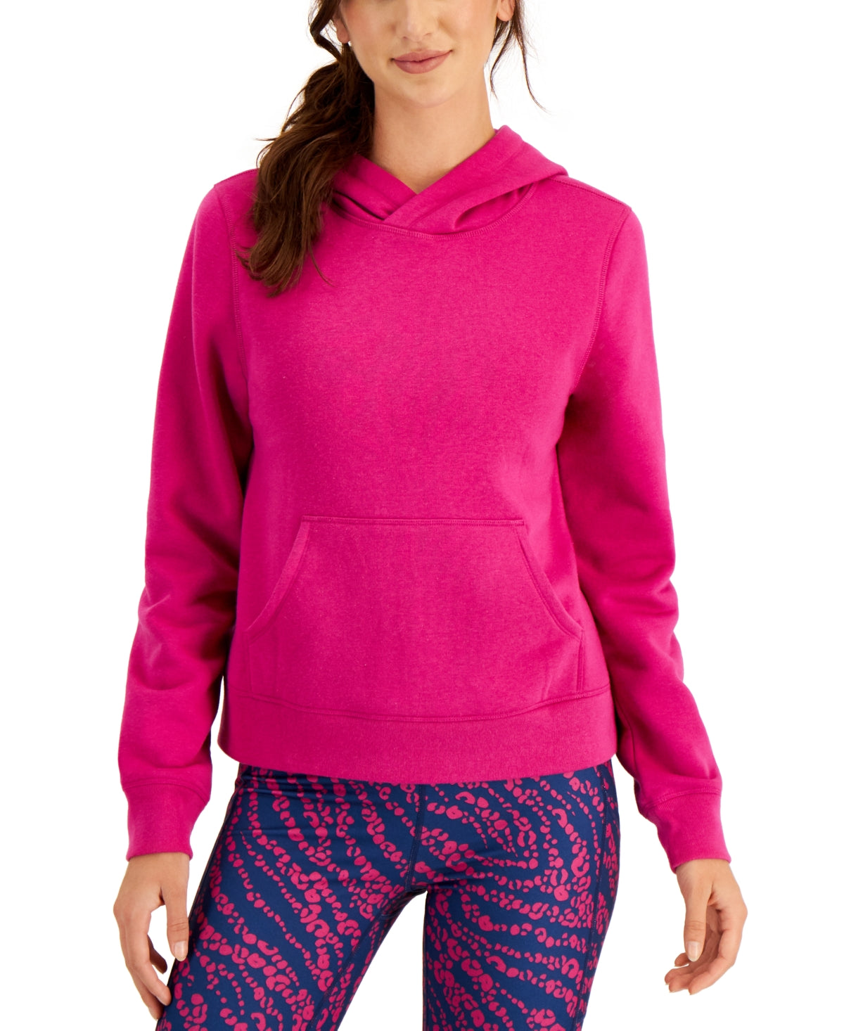 ID Ideology Women's Fleece Hoodie Purple Size Small