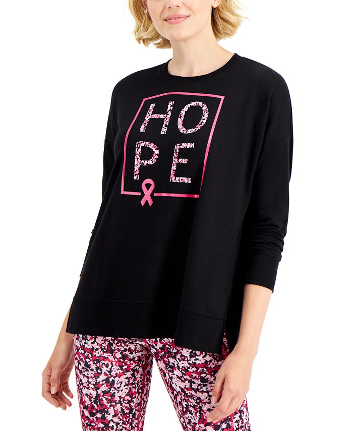 ID Ideology Women's Graphic Long Sleeve Top Black Size X-Large
