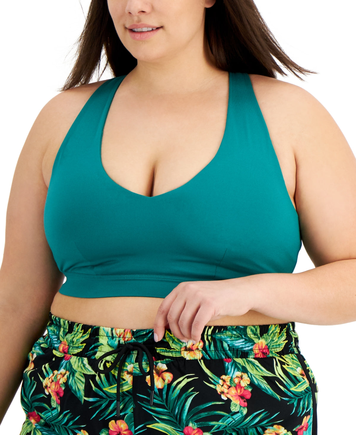 ID Ideology Women's Match Set Sports Bra Green Size 2X