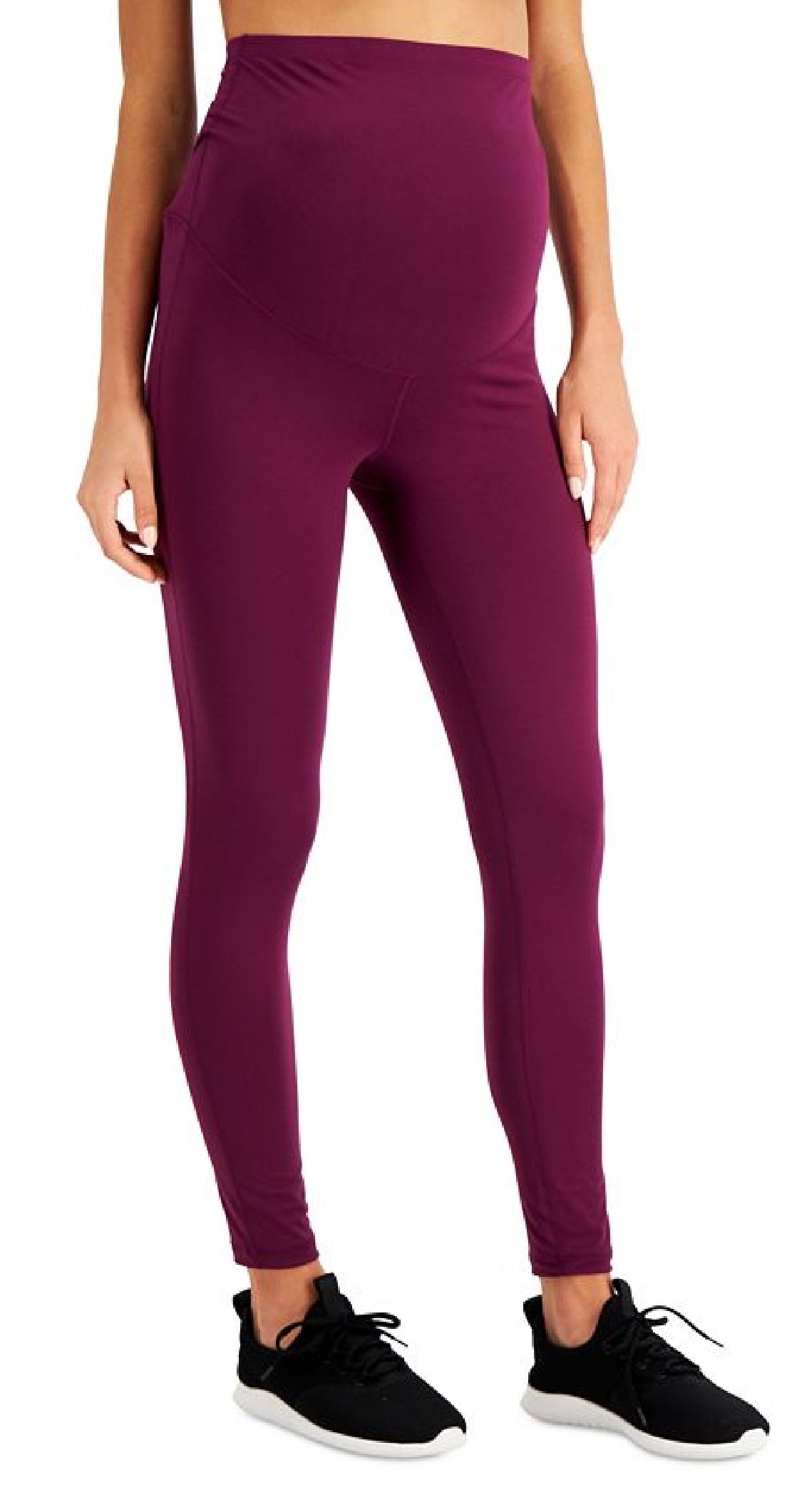 ID Ideology Women's Maternity Leggings Purple Size Small