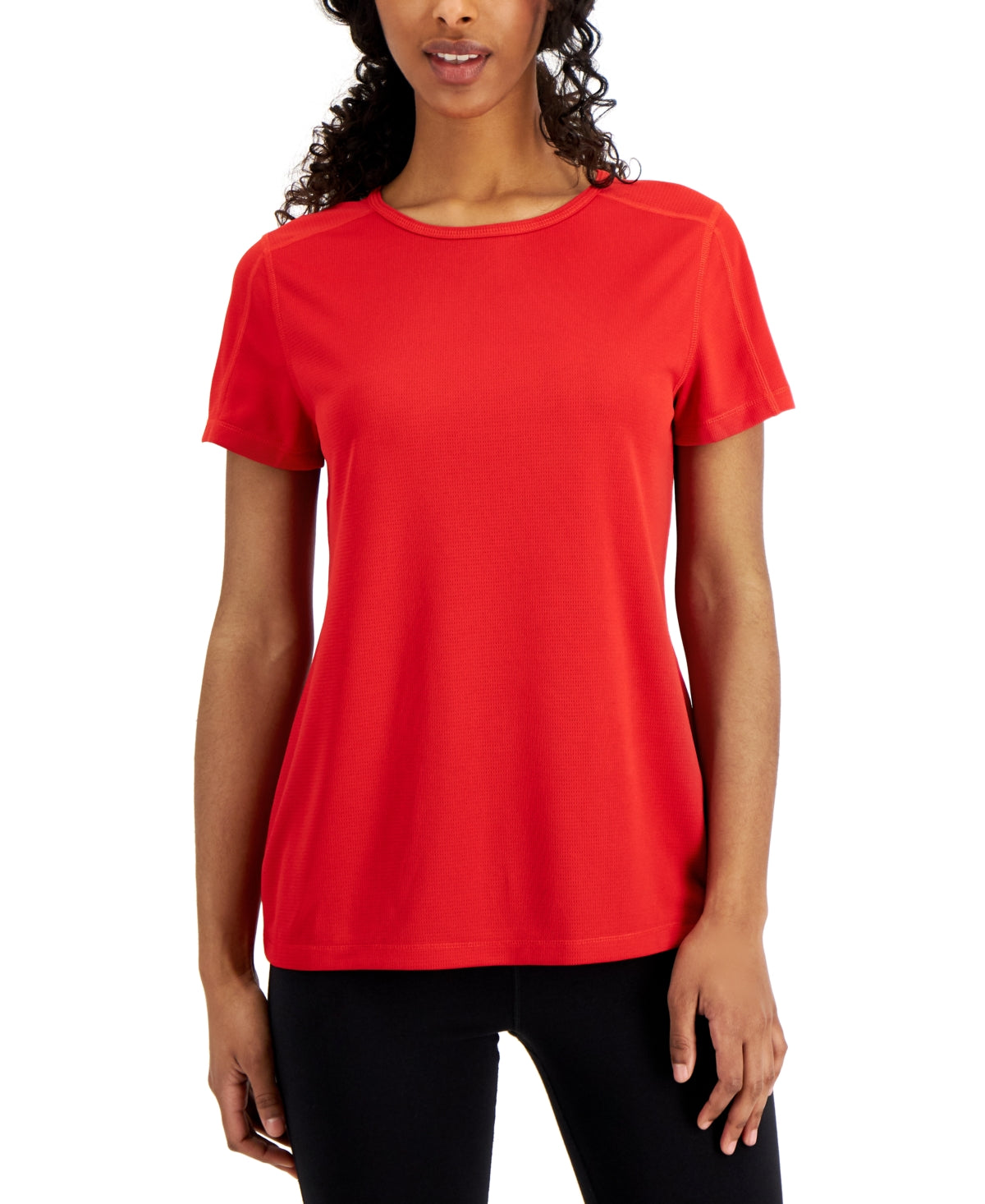 ID Ideology Women's Mesh T-Shirt Red Size Medium