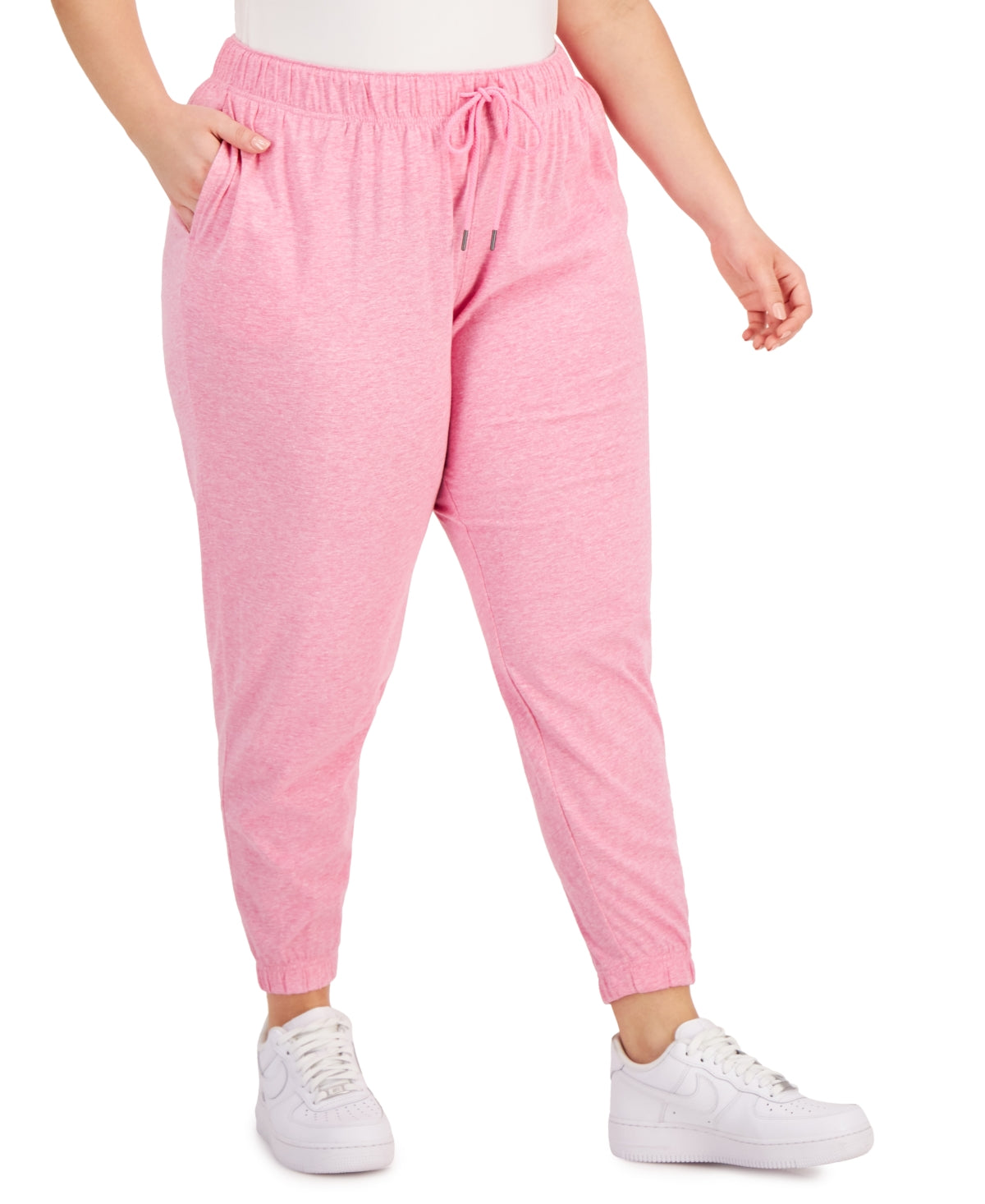 ID Ideology Women's Off Duty Jogger Pants Pink Size 1X